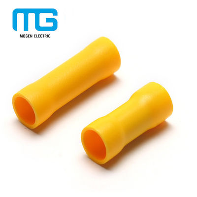 Çin Yellow PVC Insulated Wire Butt Connectors / Electrical Crimp Terminal Connectors Tedarikçi